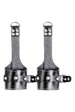 Черные подвесы с белой строчкой (Цвет: черный)