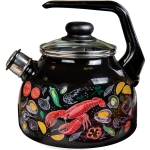 Чайник эмалированный 3л со свистком «Лобстер» Appetite