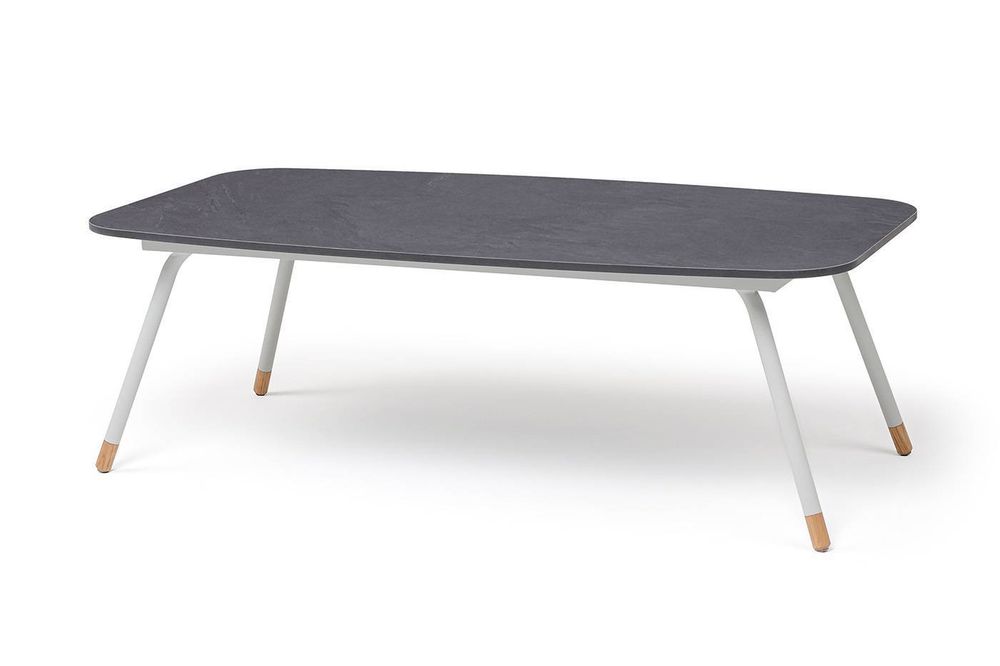 "Верона" журнальный стол из HPL 120х65, H40, каркас светло-серый (RA L7035) муар, цвет столешницы "серый гранит"