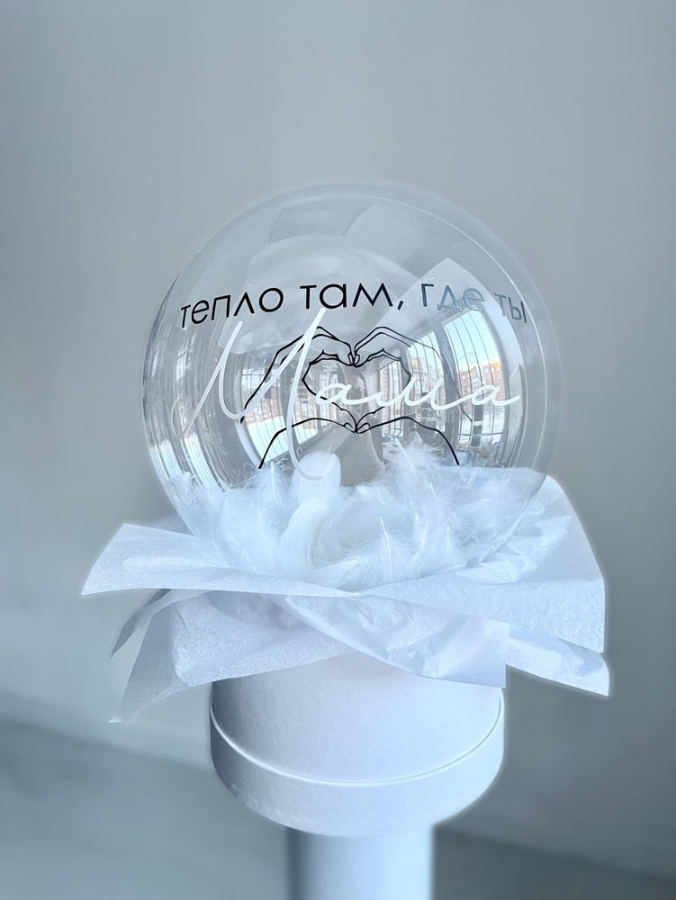 Воздушные шары шляпная коробка на день мамы №4376