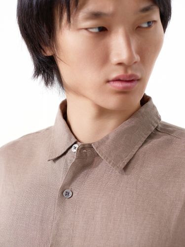 Коричневая льняная рубашка Senseera