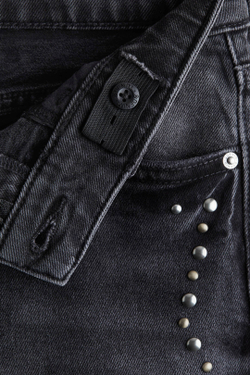 H&M Джинсы Baggy Fit Bootcut, темно-серый