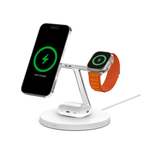 Зарядная станция MagSafe Belkin BoostCharge Pro для iPhone, Apple Watch и AirPods (Qi2) (WIZ009V2, EU) Беспроводная зарядка: Qi 15 Вт, магнитное крепление для зарядки Apple Watch. Проводная зарядка: нет. Сертификация Qi2. Есть LED-индикация