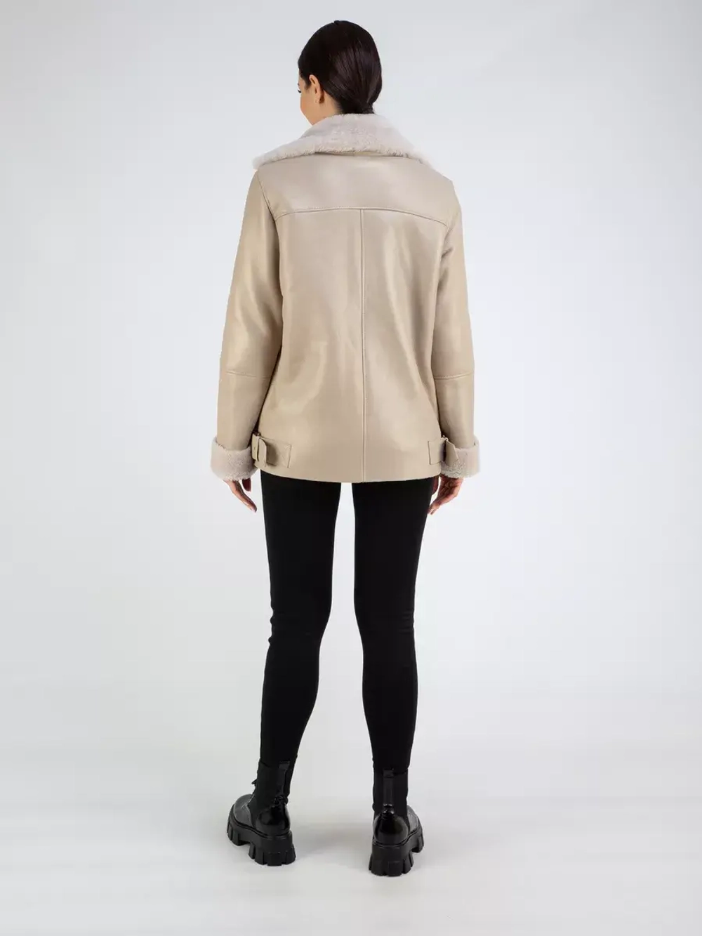 Дубленка авиатор натуральная зимняя