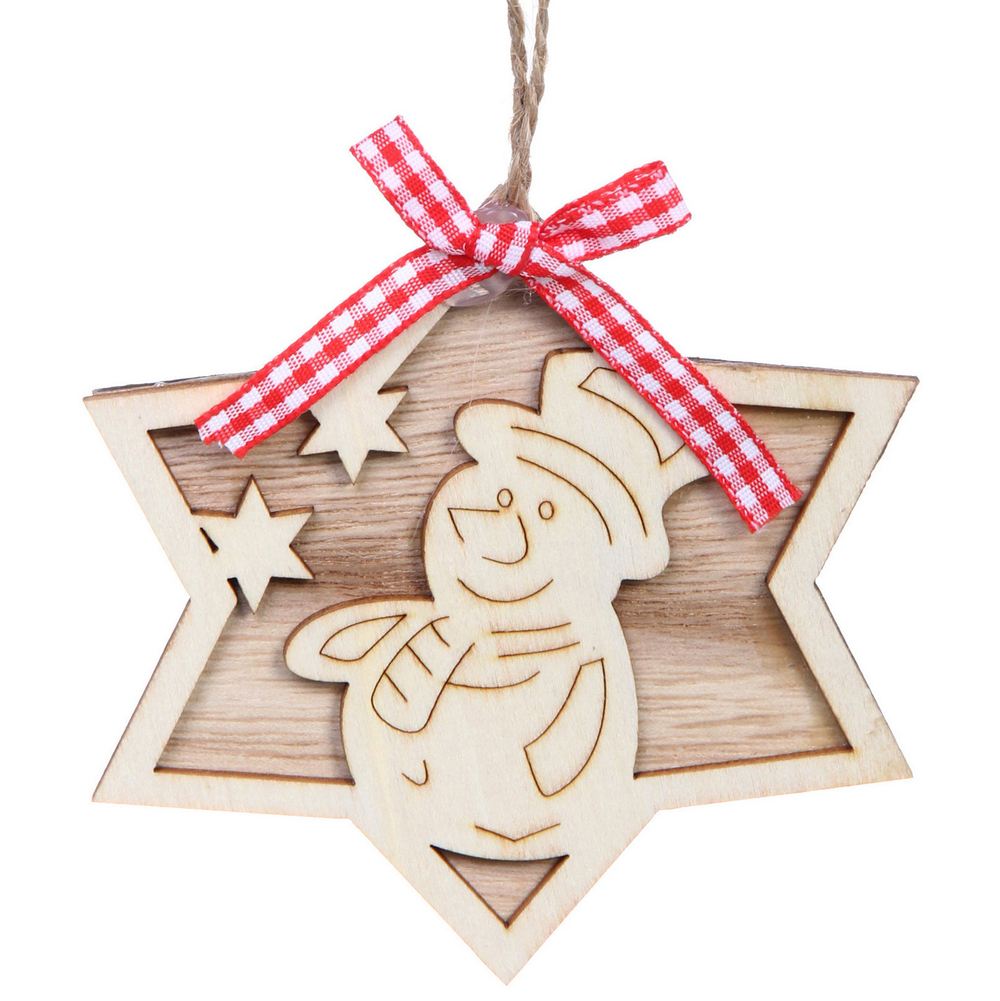 Подвеска «Снежинка - Снеговик» 11*11 см