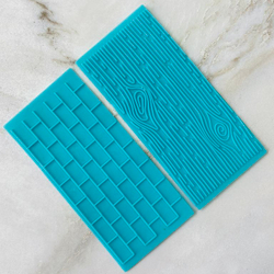 Набор оттисков для мастики и шоколада «Дерево и кирпич» 2 шт