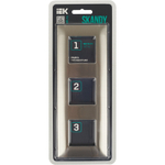 SKANDY Рамка 3-местная SK-F33N металл никель IEK