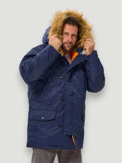 Куртка Аляска N-3B Husky Denali 2024 (синяя - r.blue/orange)