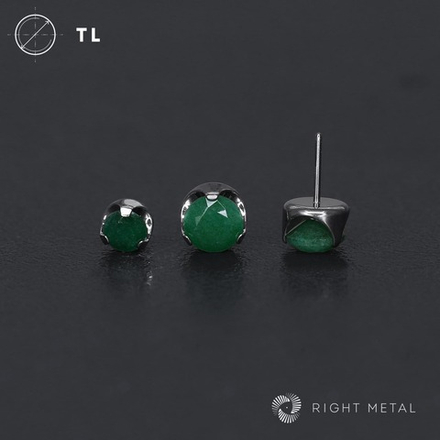 Flat Faceted Green Onyx Б/Р