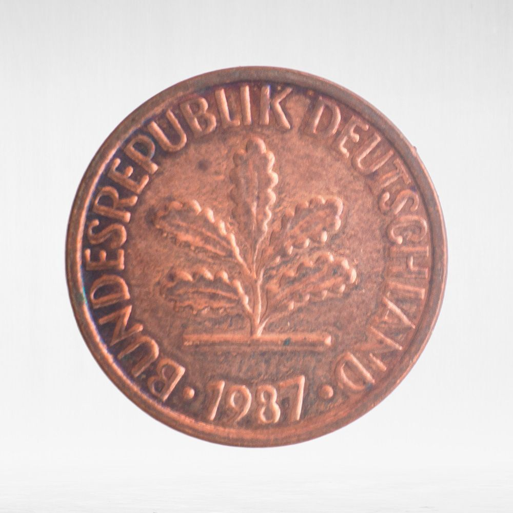 Germany, 1 Pfennig, 1987, (Karlsruhe Mint - "G"), VF