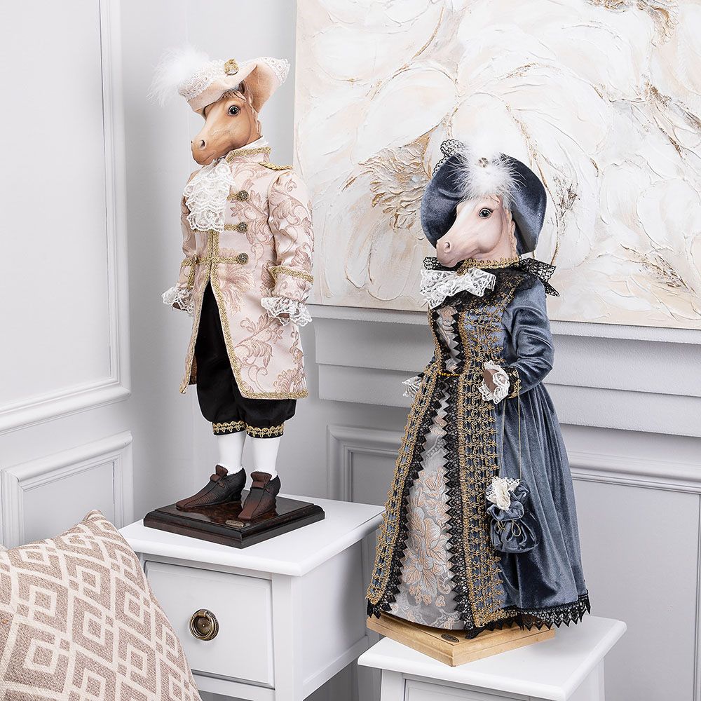 Кукла интерьерная коллекционная Конь Аристократ