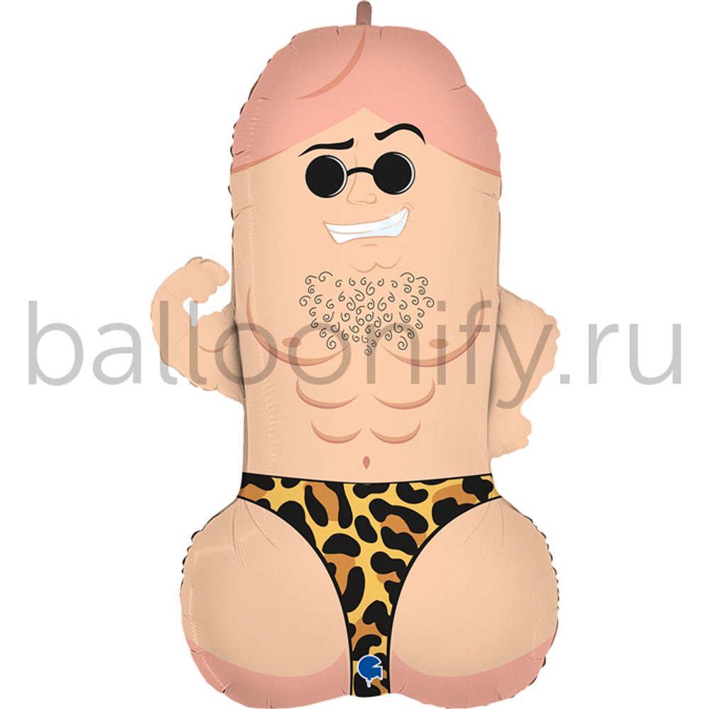 Шар (31''/79 см) Фигура, Мистер Пи-Пи Леопард, 1 шт.