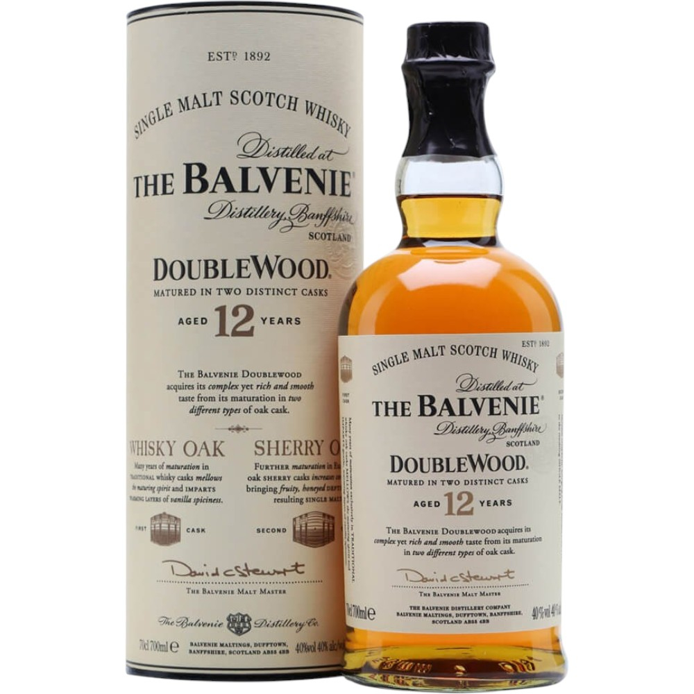 Виски Balvenie Doublewood 12 Y.O. 0,7 л. В тубе