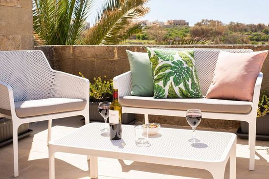 Журнальный столик Net Table 100 пластиковый белый Nardi Италия