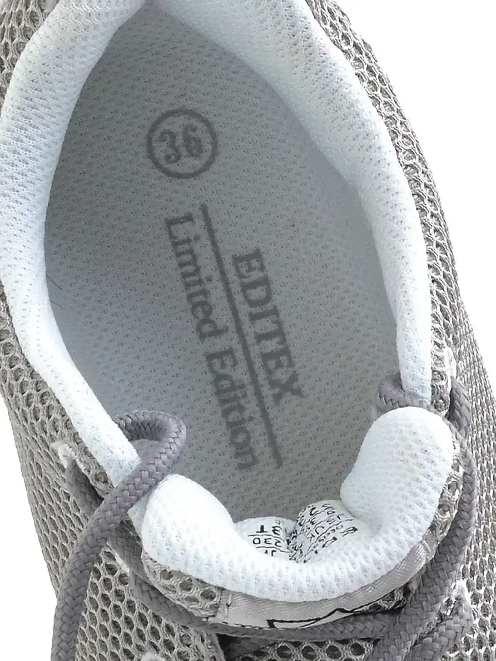 Кроссовки женские Editex с цветочным принтом (текстиль), Серый