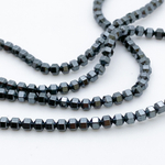 Гематит (имитация), цвет черный, размер около 3 мм, цена за 59-60 шт (1/2 нити)
