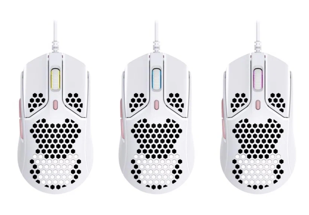 Игровая мышь HyperX Pulsefire Haste, белый/розовый
