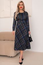 Платье Сильвия (синий/коричневый) Р11-1086/5 Nikol