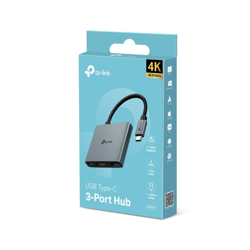 TP-Link UH3020C USB Type-C концентратор 3 в 1