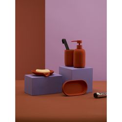 Стакан для зубных щеток Flow, терракотовый