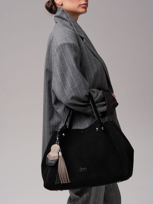 Замшевая сумка с матрешкой Vasilisa DBR 31210 черный