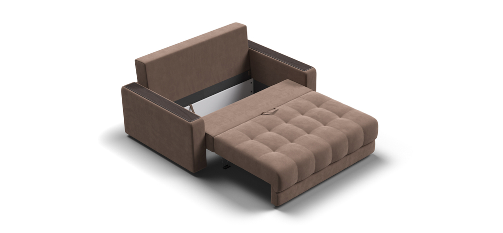 Диван Босс двухместный Велюр Монолит мокко