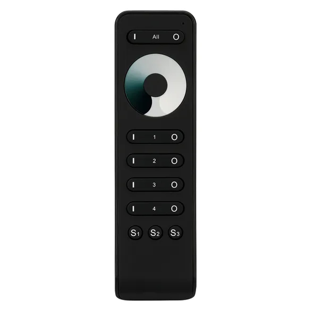 Пульт SMART-R33-DIM Black (4 зоны, 2.4G) (Arlight, IP20 Пластик, 5 лет) 025030