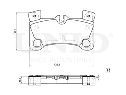 Колодки тормозные диск. задние UNIO BRP-20437