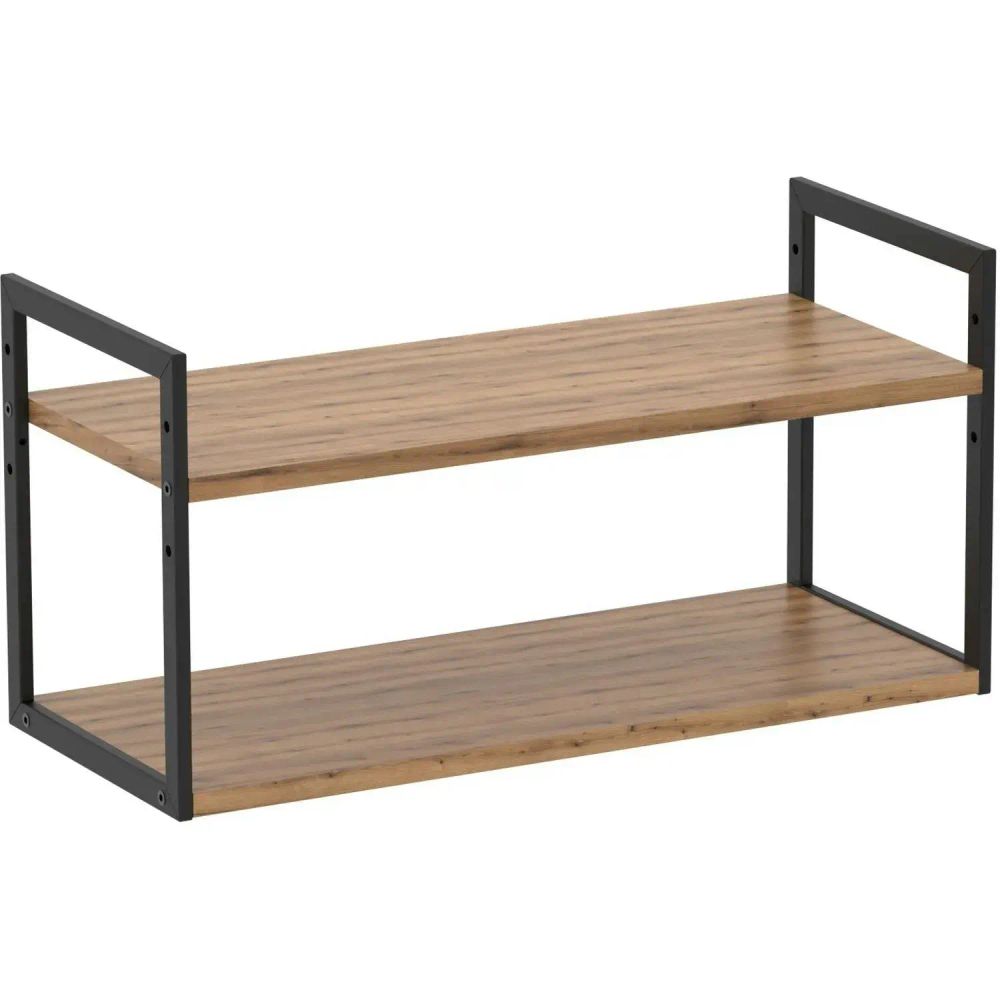 Полка TI_настен/настоль Комус Онега-6 250х600 мет чер/ЛДСП дуб вотан