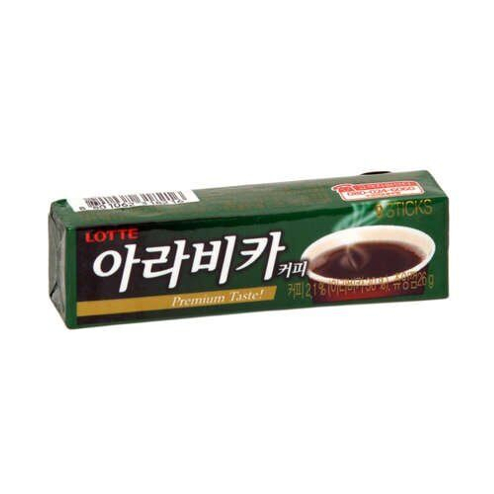 Жвачка со вкусом кофе, Lotte, 9 пластинок
