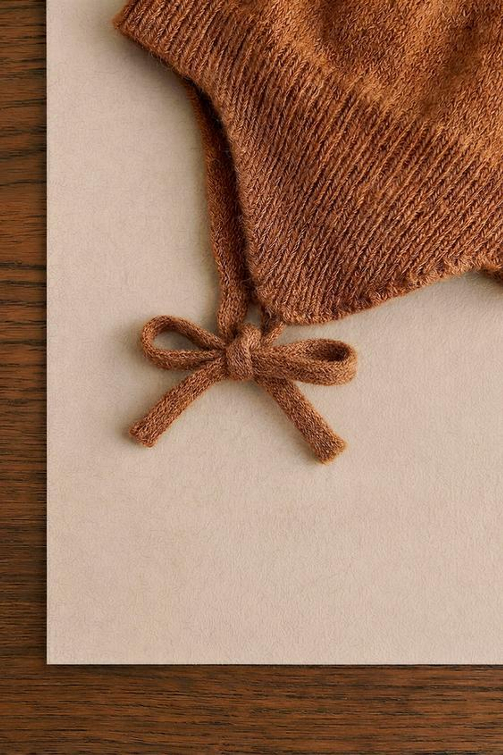 ZARA TIMELESS —ШАПКА ИЗ КАШЕМИРА, СВЕТЛО-КОРИЧНЕВЫЙ