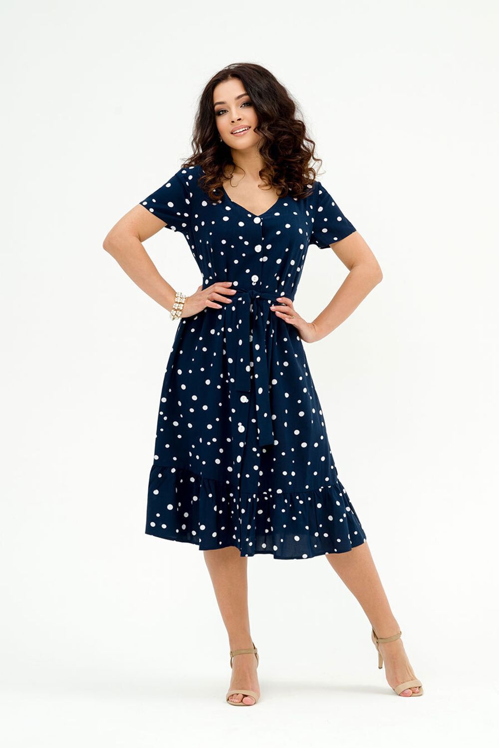 Платье Лея (46-52) Serenada тёмно-синий (Акция)