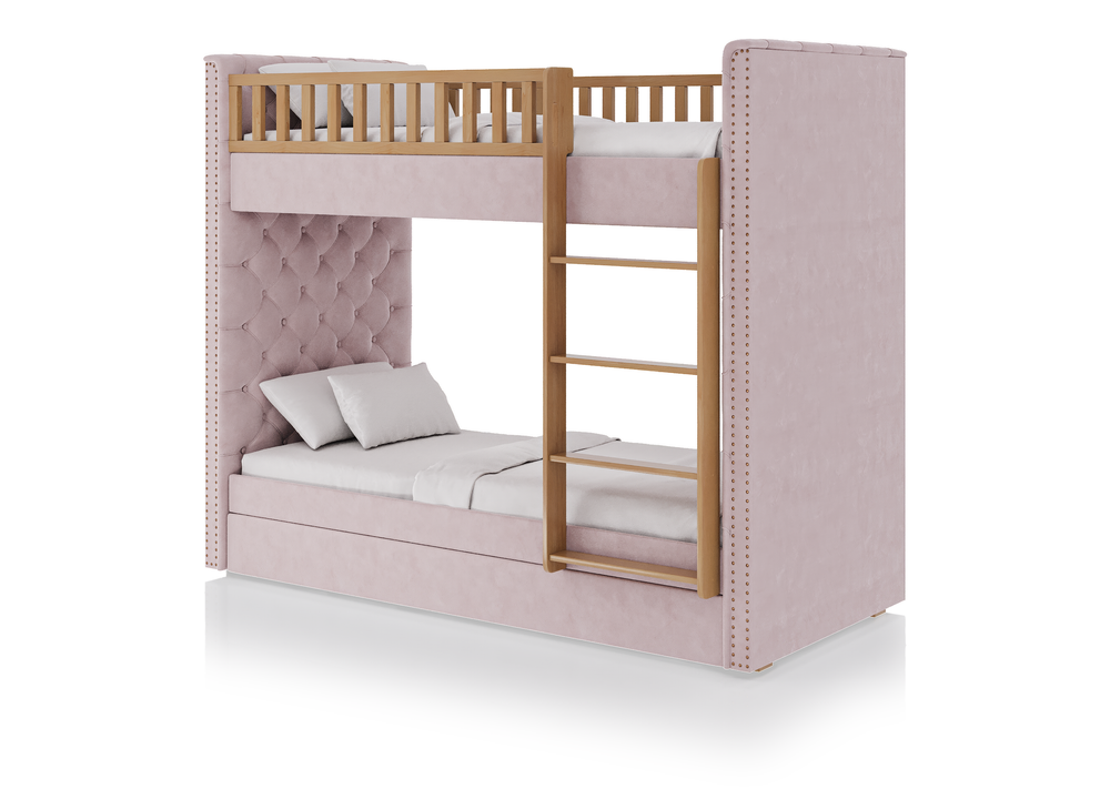Кровать двухъярусная Elit soft (розовый)