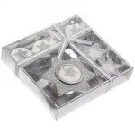 Свечи новогодние «Загадай желание!» 16.5x15.5x3см, серебро