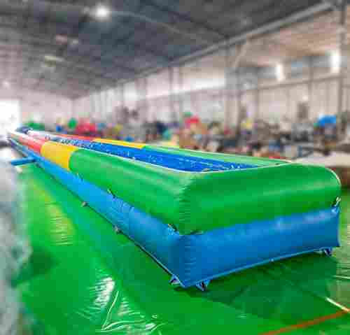 Водная горка с надувным дном, на подкачке, ТУРБО «Капля», 30*2*0,8 м