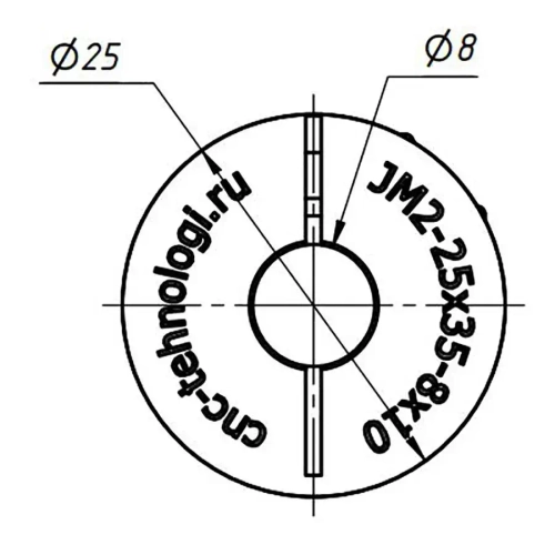 Муфта кулачковая соединительная JM2-25x35-8x10