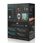 Черная анальная пробка с эффектом римминга 15см b-Vibe Rimming Remote Control Plug black BV-001-BLK