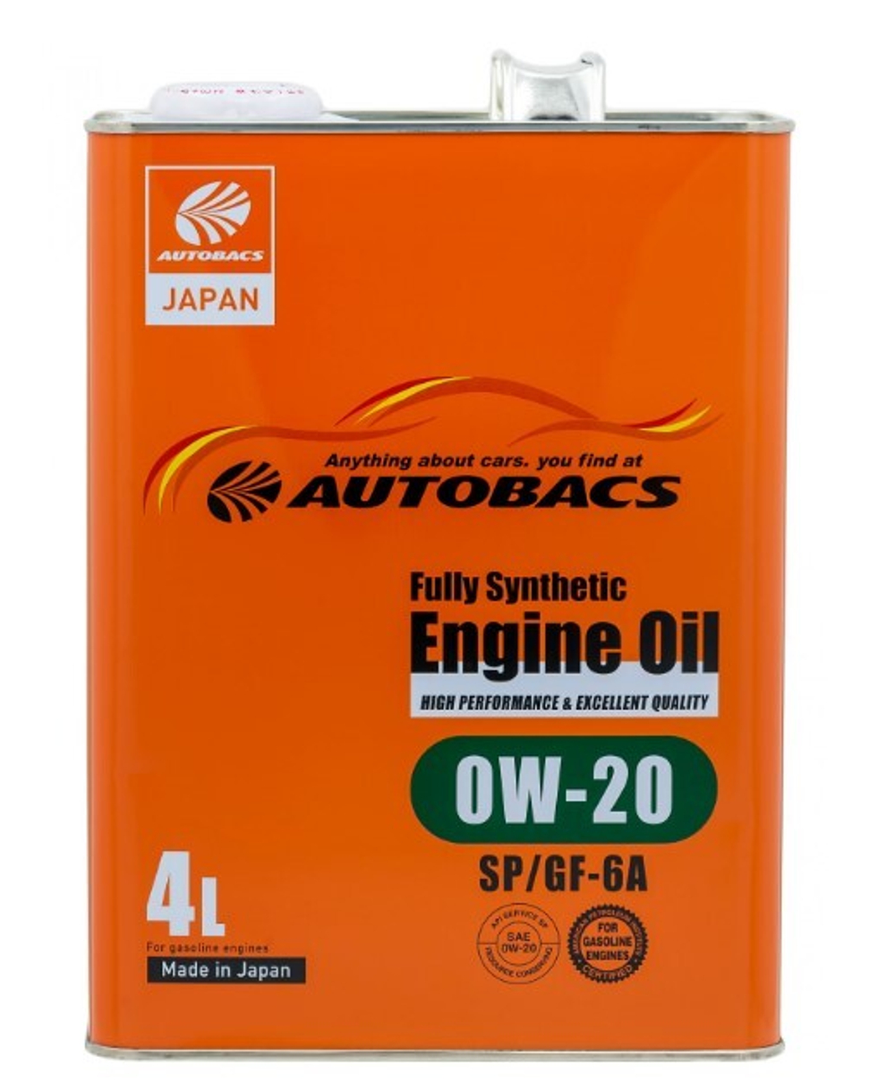 Масло моторное AUTOBACS Fully Synthetic Engine Oil 0W-20 SP/GF-6A синтетическое 4л / 0W20
