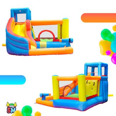 Батут для дачи с бассейном "Малыш" 3,1*2,8*2,1 м