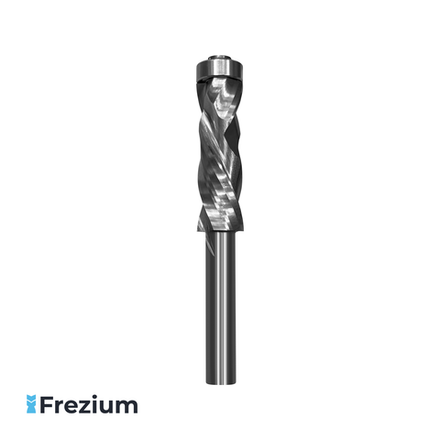 Обгонная цельная твердосплавная фреза компрессионная с верхним подшипником "O.G.Germany" (12.7x8x40x86; 10329001)