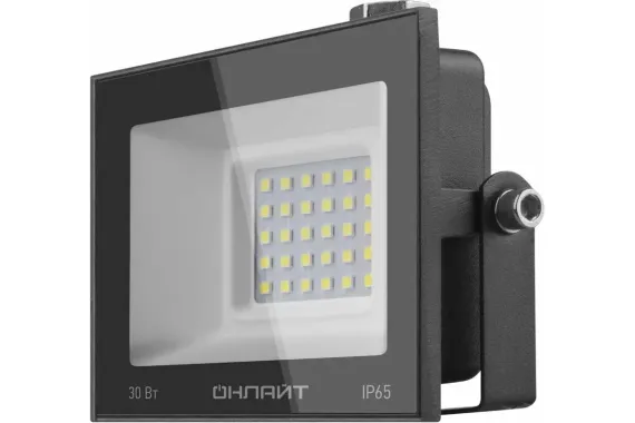 Прожектор светодиодный Онлайт 30W OFL 6000К 2400Лм IP65 черный 31885