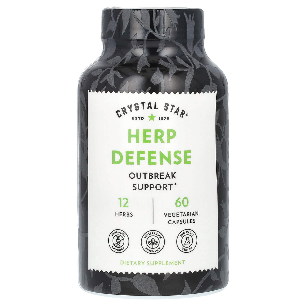 Crystal Star, Herp Defense, 60 вегетарианских капсул