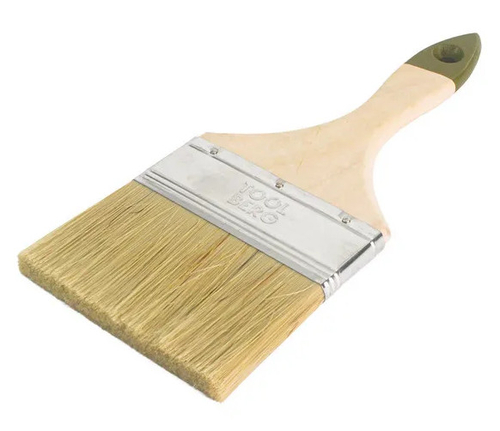 Кисть плоская Микс-Стандарт деревянная рукоятка 100мм