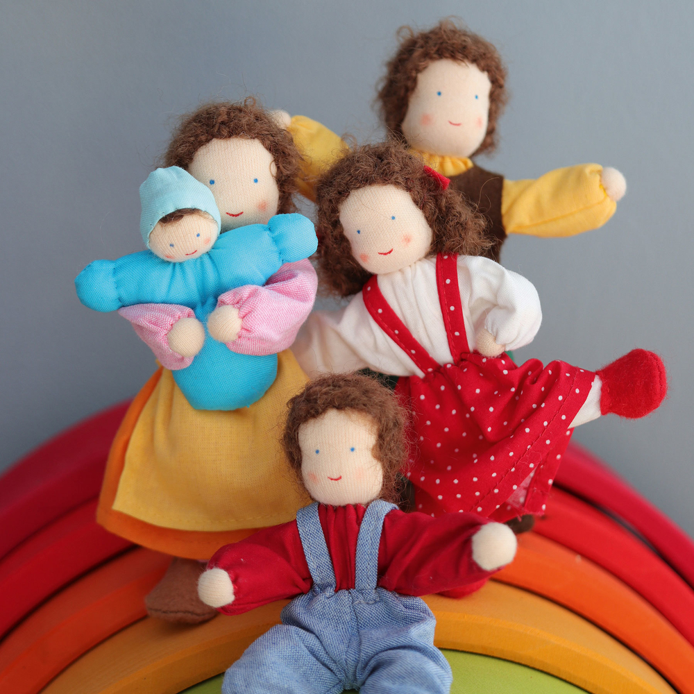 Кукла - Вальдорфская кукла "Мальчик с темными волосами", 13 см