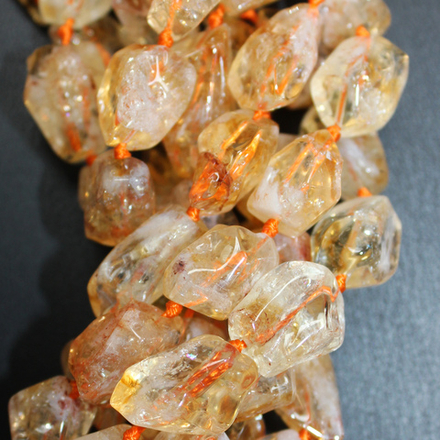 Цитрин галтовка граненая 13-16мм