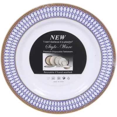 Тарелка 26см «DOLCE VITA» в наборе 3шт, синий ромб