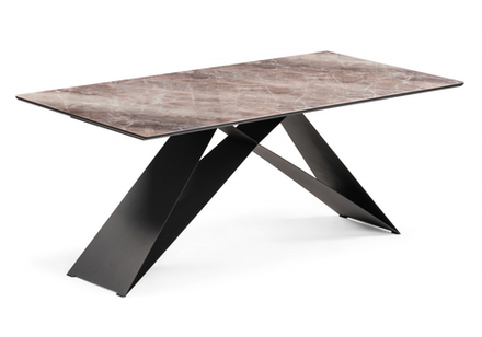 Стол стеклянный Woodville Ноттингем 180х90х74 карелия, черный