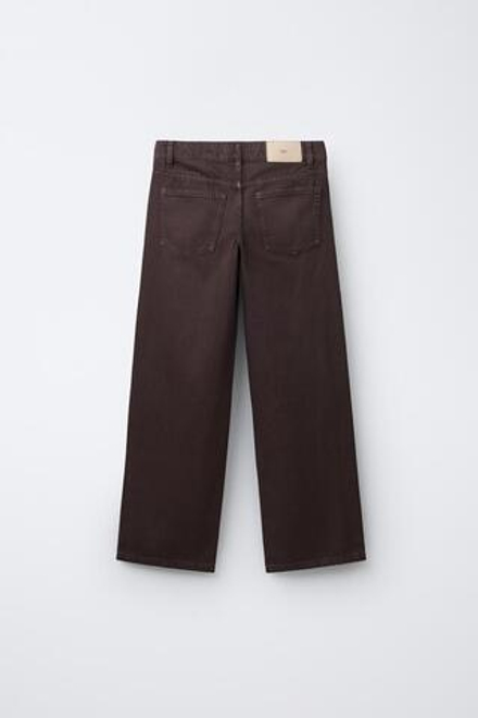 ZARA ДЖИНСЫ WIDE LEG, КОРИЧНЕВЫЙ