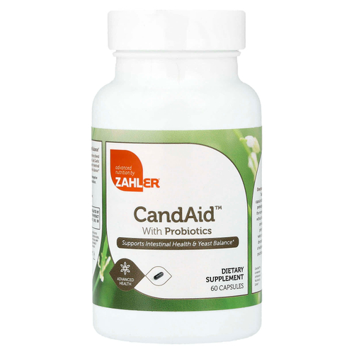 Zahler, CandAid™, с пробиотиками, 60 капсул