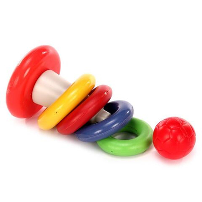 Пластмассовый игрушечный набор "Пирамида" (10*10*20 см), сетка